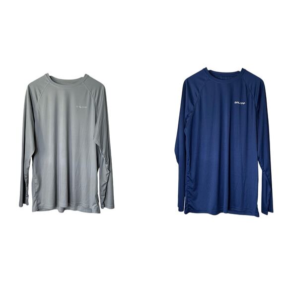Baleaf Men's 2 Long Sleeve Athletic Shirts - Blue & Gray XL - Picture 1 of 11